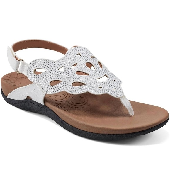 NWT Rockport White Sandals with Cutout Design 10W - Picture 1 of 8